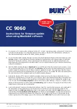 Предварительный просмотр 1 страницы Bury technologies CC 9060 Update Instructions