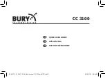 Preview for 1 page of BURY CC 3100 Quick User Manual