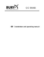 BURY CC 9048 Installation And Operating Manual предпросмотр