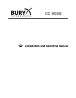 BURY CC 9058 Installation And Operating Manual preview