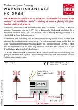 BUSCH H0 5966 Operating Instructions preview