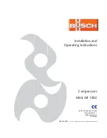 BUSCH Mink MI 1502 Installation And Operating Instructions Manual preview