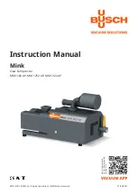 BUSCH Mink MM 1202 AP Instruction Manual preview