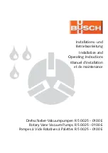 BUSCH R 5 0025 Installation And Operating Instructions Manual preview