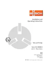 BUSCH Seco SG 0008 A Installation And Operating Instructions Manual preview