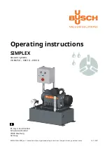 BUSCH SIMPLEX Operating Instructions Manual preview