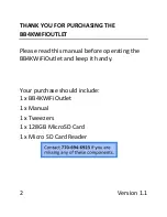 Preview for 2 page of Bush Baby BB4KWiFiOutlet User Manual