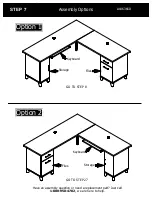 Предварительный просмотр 15 страницы BUSH FURNITURE 72W L Desk A186366D Assembly Manual