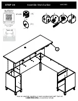 Предварительный просмотр 32 страницы BUSH FURNITURE 72W L Desk A186366D Assembly Manual