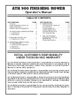 Preview for 3 page of Bush Hog AIR TUNNEL FINISHING MOWER ATH 900 Operator'S Manual