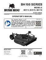 Bush Hog BH100 Series Operator'S Manual preview