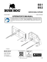 Preview for 1 page of Bush Hog BS1 Series Operator'S Manual