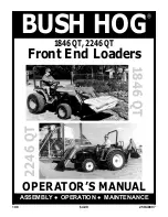 Preview for 1 page of Bush Hog Front-Push Loaders 1846QT Operator'S Manual