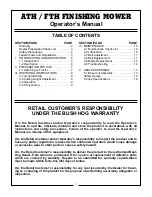 Preview for 3 page of Bush Hog FTH 600 Operator'S Manual