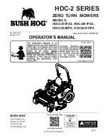 Предварительный просмотр 1 страницы Bush Hog HDC-2 Series Operator'S Manual