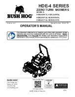 Preview for 1 page of Bush Hog HDE-4 Series Operator'S Manual