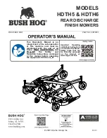 Preview for 1 page of Bush Hog HDTH5 Operator'S Manual