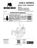 Preview for 1 page of Bush Hog HDZ-2 Series Operator'S Manual