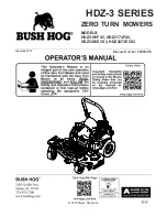 Preview for 1 page of Bush Hog HDZ-3 Series Operator'S Manual