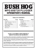 Preview for 3 page of Bush Hog MPG 600 Operator'S Manual