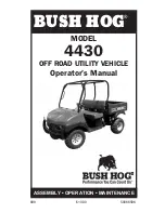 Предварительный просмотр 1 страницы Bush Hog Off Road Utility Vehicle 4430 Operator'S Manual