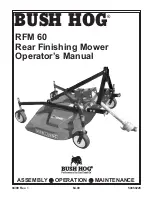 Preview for 1 page of Bush Hog RFM 60 Operator'S Manual