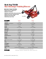 Предварительный просмотр 1 страницы Bush Hog TOUGH RDTH60 Specifications