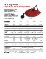 Предварительный просмотр 1 страницы Bush Hog TOUGH Squealer SQ142 Specification Sheet