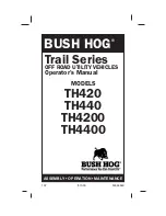 Preview for 1 page of Bush Hog Trail TH420 Operator'S Manual