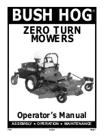 Preview for 1 page of Bush Hog ZERO TURN MOWERS Operator'S Manual