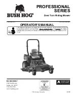 Preview for 1 page of Bush Hog Zero Turn Professional Series Operator'S Manual