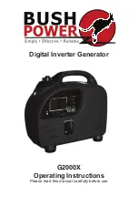 Bush Power G2000X Operating Instructions Manual preview