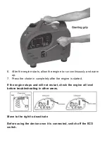 Preview for 14 page of Bush Power G2000X Operating Instructions Manual