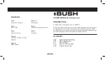 Предварительный просмотр 2 страницы Bush 3434233 Instruction Manual