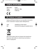 Предварительный просмотр 10 страницы Bush BC-302 Instruction Manual