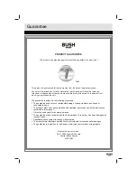 Preview for 16 page of Bush CMP41DP Instruction Manual