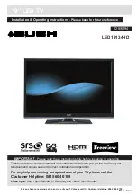 Bush LED19134HD Installation & Operating Instructions Manual предпросмотр