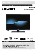 Bush LED24265HDDVD Installation & Operating Instructions Manual предпросмотр