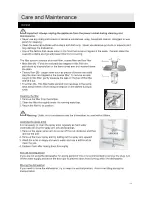 Предварительный просмотр 19 страницы Bush PRFS126W Installation & User'S Instructions