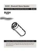 Preview for 1 page of Bush SPK310 User Instructions