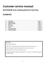 Предварительный просмотр 2 страницы Bush WMNB Series Service Manual