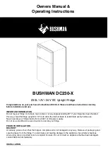 Bushman DC230 Series Owner'S Manual & Operating Instructions preview