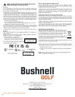 Предварительный просмотр 10 страницы Bushnell GOLF 202250 User Manual