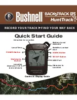 Bushnell Back track GPS HuntTreck Quick Start Manual предпросмотр