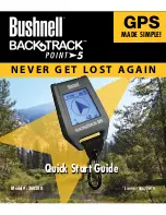 Предварительный просмотр 1 страницы Bushnell BACKTRACK 360200 Quick Start Manual