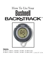 Preview for 1 page of Bushnell BackTrack How To Use Manual