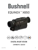 Bushnell EQUINOX X650 Owner'S Manual предпросмотр