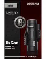 Предварительный просмотр 1 страницы Bushnell Legend Ultra HD Instruction Manual