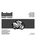 Preview for 1 page of Bushnell Night Vision 26-0100 Instruction Manual