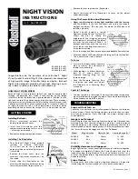 Bushnell NIGHT VISION 26-2429 Instructions preview